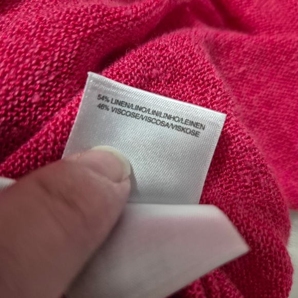 Jones New York Fuchsia Pink Open-Front Knit Cardigan - Picture 6 of 9